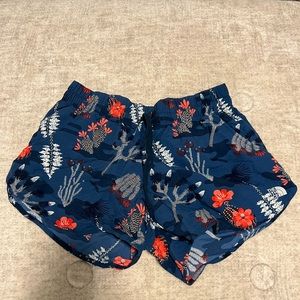 The North Face Navy Blue Floral Athletic Shorts